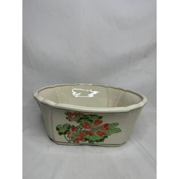 Vintage AAA Imports Decoware Fine Pottery Apopka Florida Ceramic Floral Planter - Picture 8 of 8